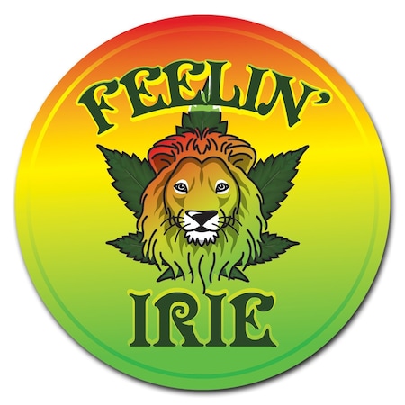 Feelin Irie Circle Vinyl Laminated Decal